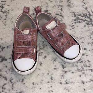 Purple sparkly toddler Converse